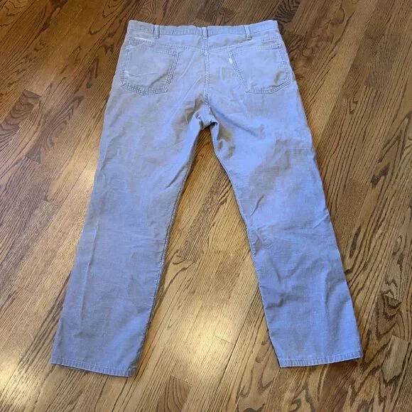 RARE‎ Levis Corduroy Pants VTG 70s 519 USA Made 38x30 Gray Talon "Blank" Tab - Picture 9 of 15